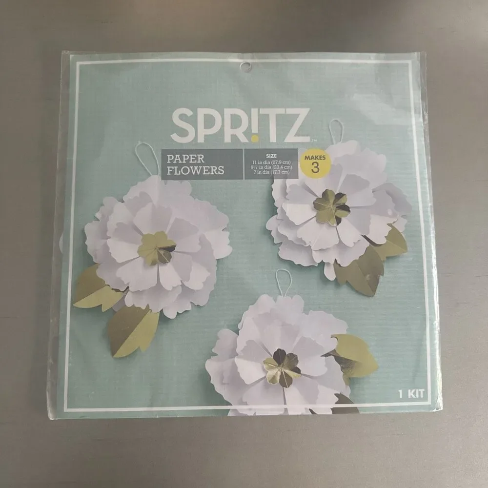 Target Spritz 3D Paper Flower Hanging Decorations In Package Size 11”x9.25”